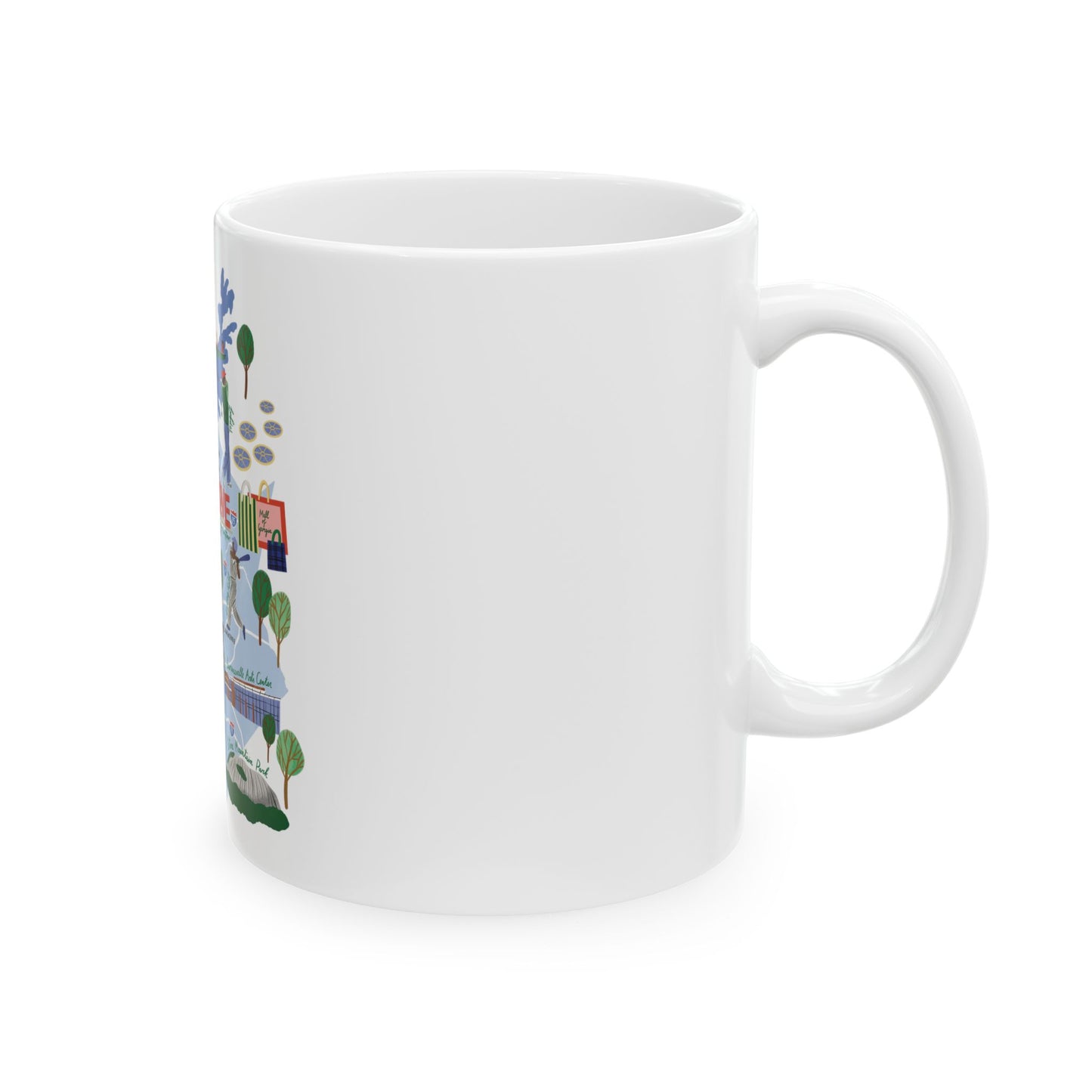 Gwinnett County Map Ceramic Mug