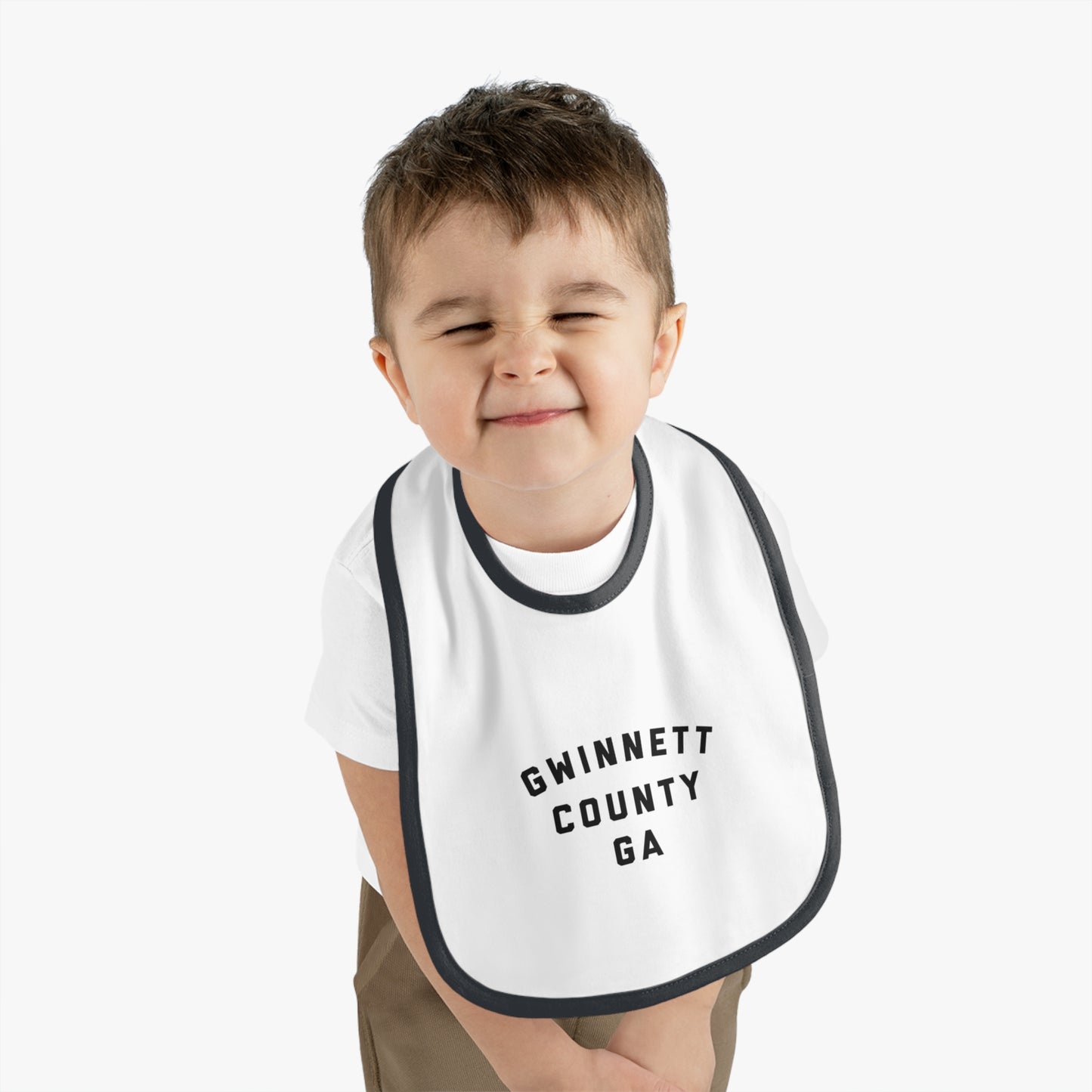 Gwinnett Baby Bib with Contrast Trim