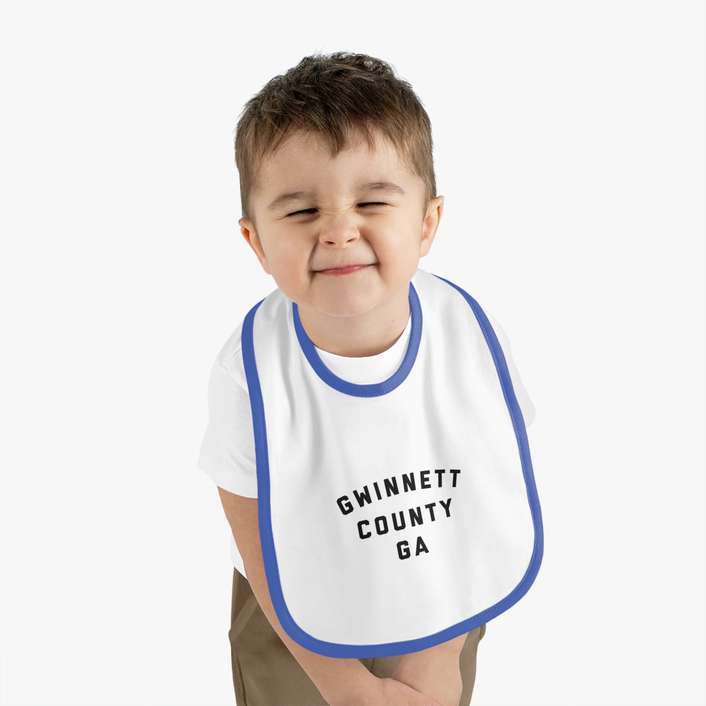 Gwinnett Baby Bib with Contrast Trim