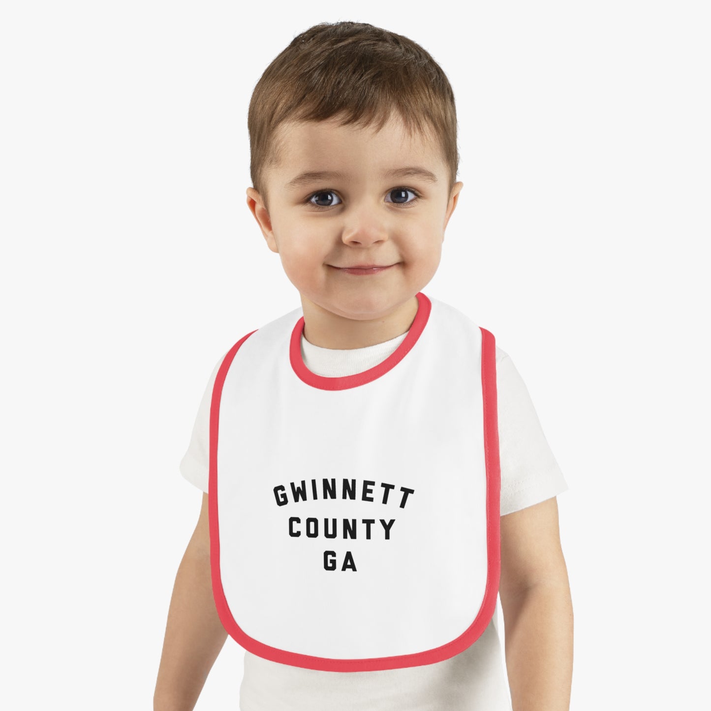 Gwinnett Baby Bib with Contrast Trim