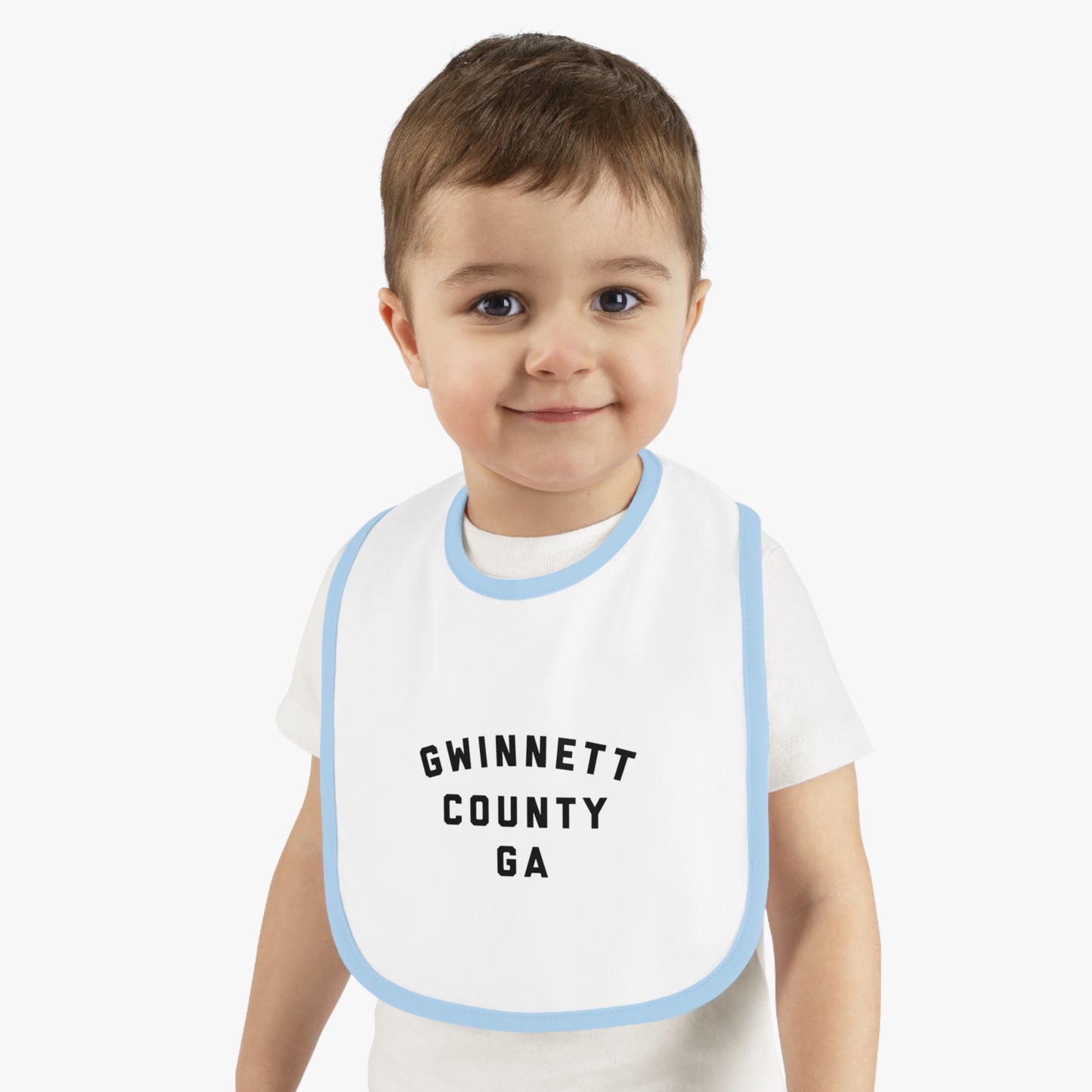 Gwinnett Baby Bib with Contrast Trim
