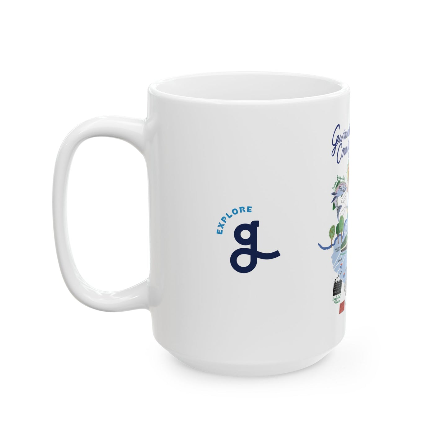 Gwinnett County Map Ceramic Mug