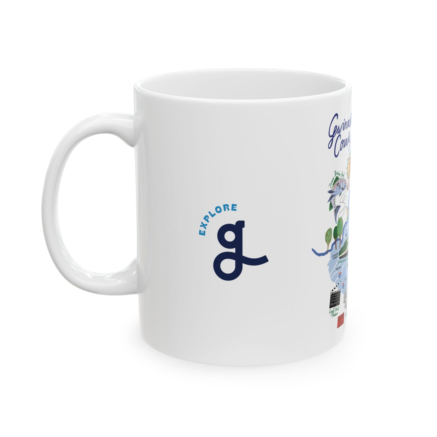 Gwinnett County Map Ceramic Mug