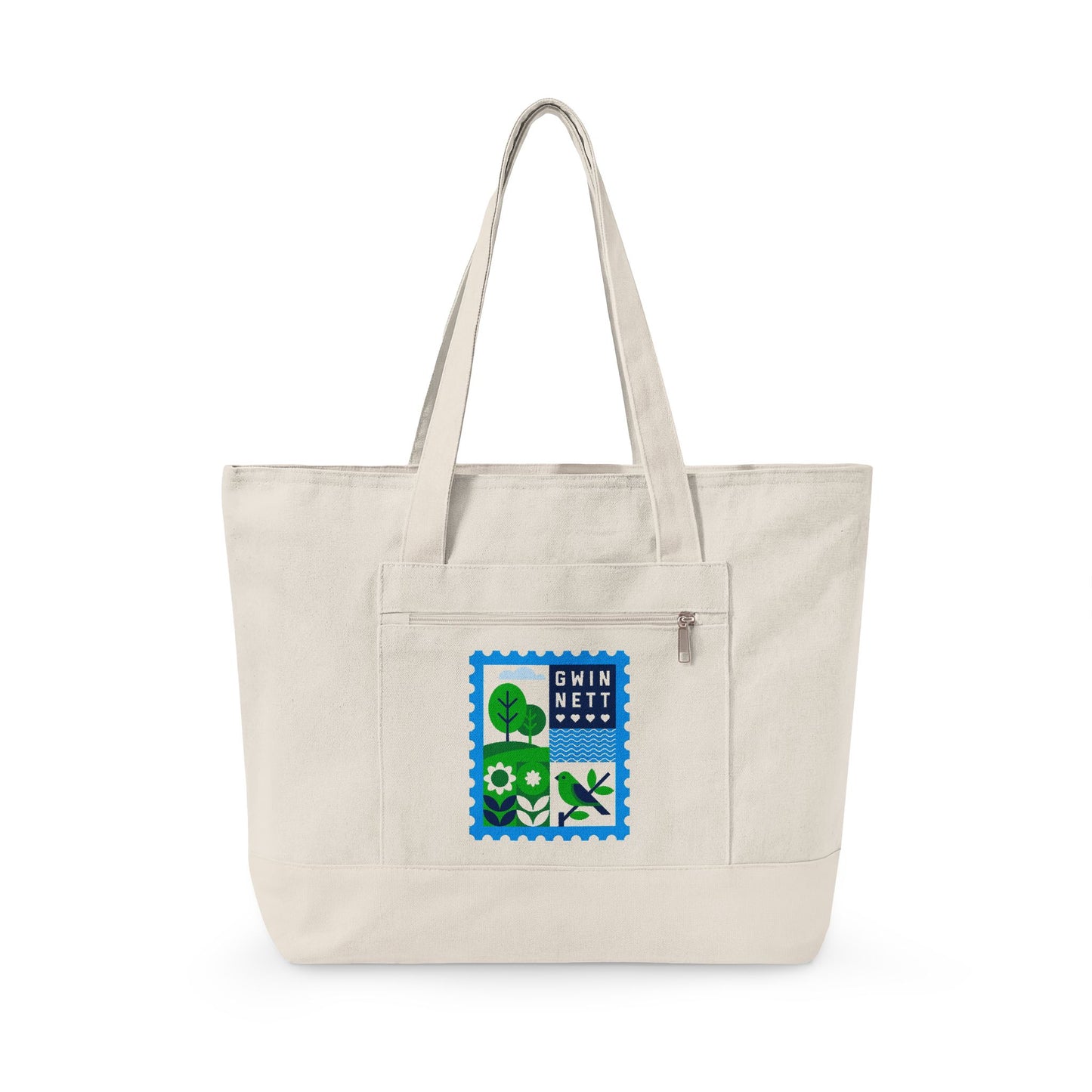 Life is Good OTP Zippered Canvas Tote