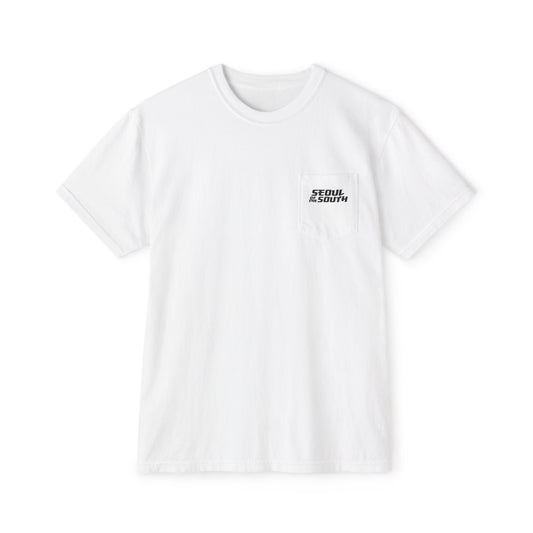 Seoul of the South Stylish Unisex Pocket Tee with Heart Design, Casual Everyday Wear, Gift for Friends, Trendy Fashion Statement, Birthday and Love Celebration