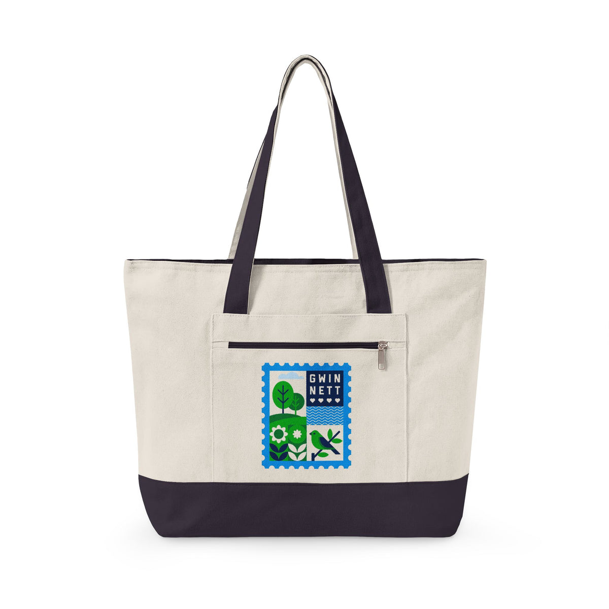 Life is Good OTP Zippered Canvas Tote