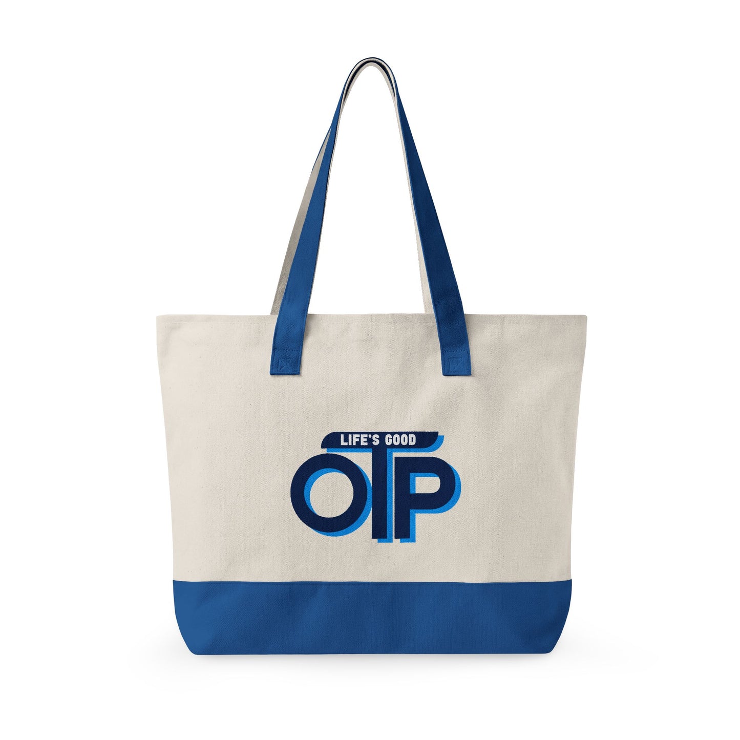 Life is Good OTP Zippered Canvas Tote