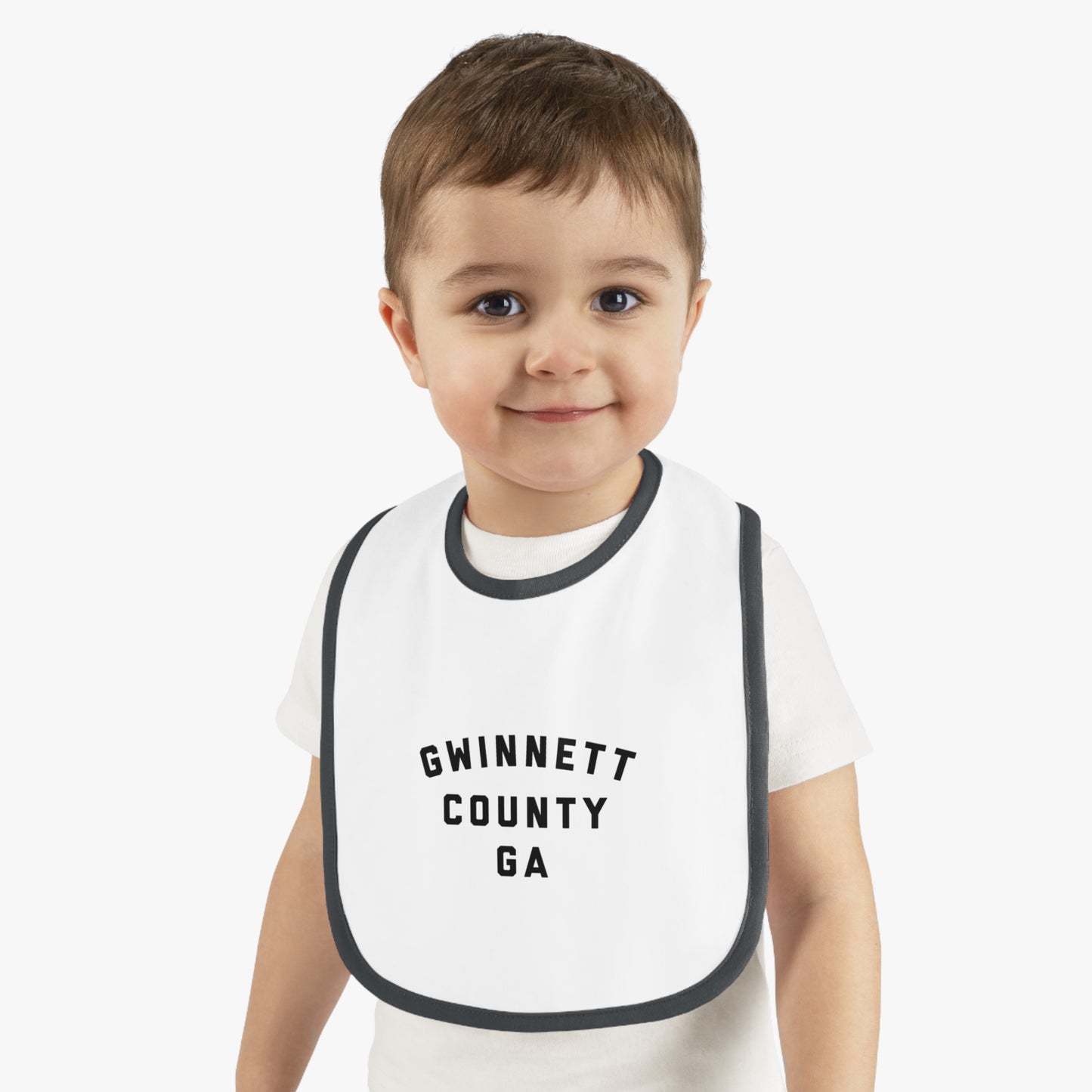 Gwinnett Baby Bib with Contrast Trim