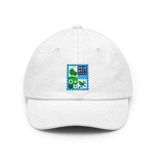 Dad Hat — Blue Botanical Stamp Patch Cap