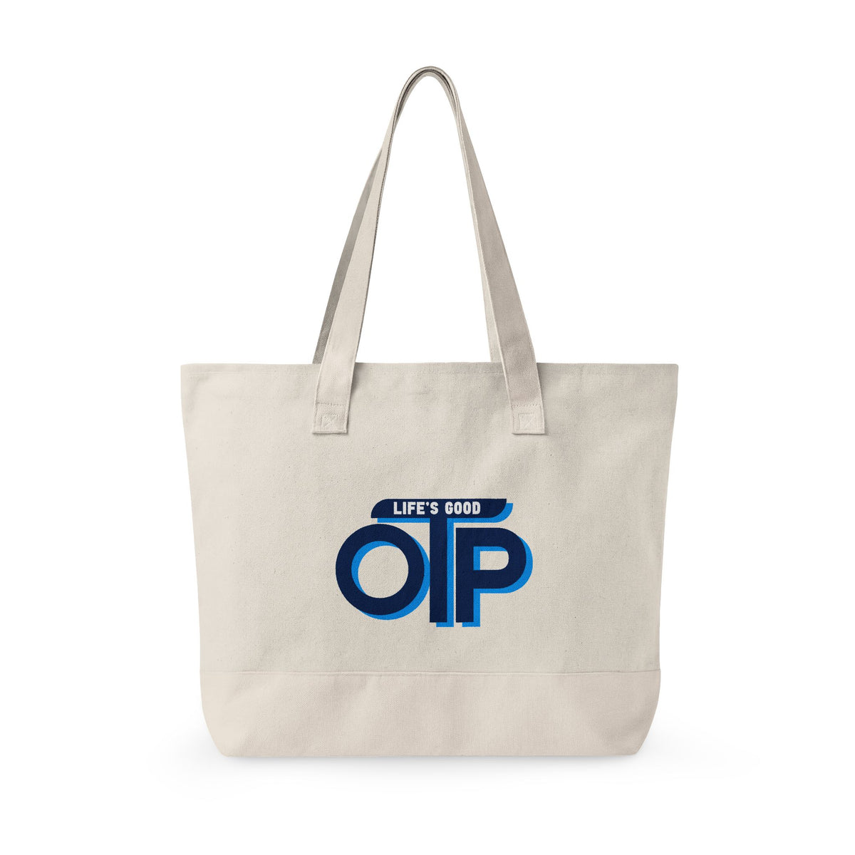Life is Good OTP Zippered Canvas Tote