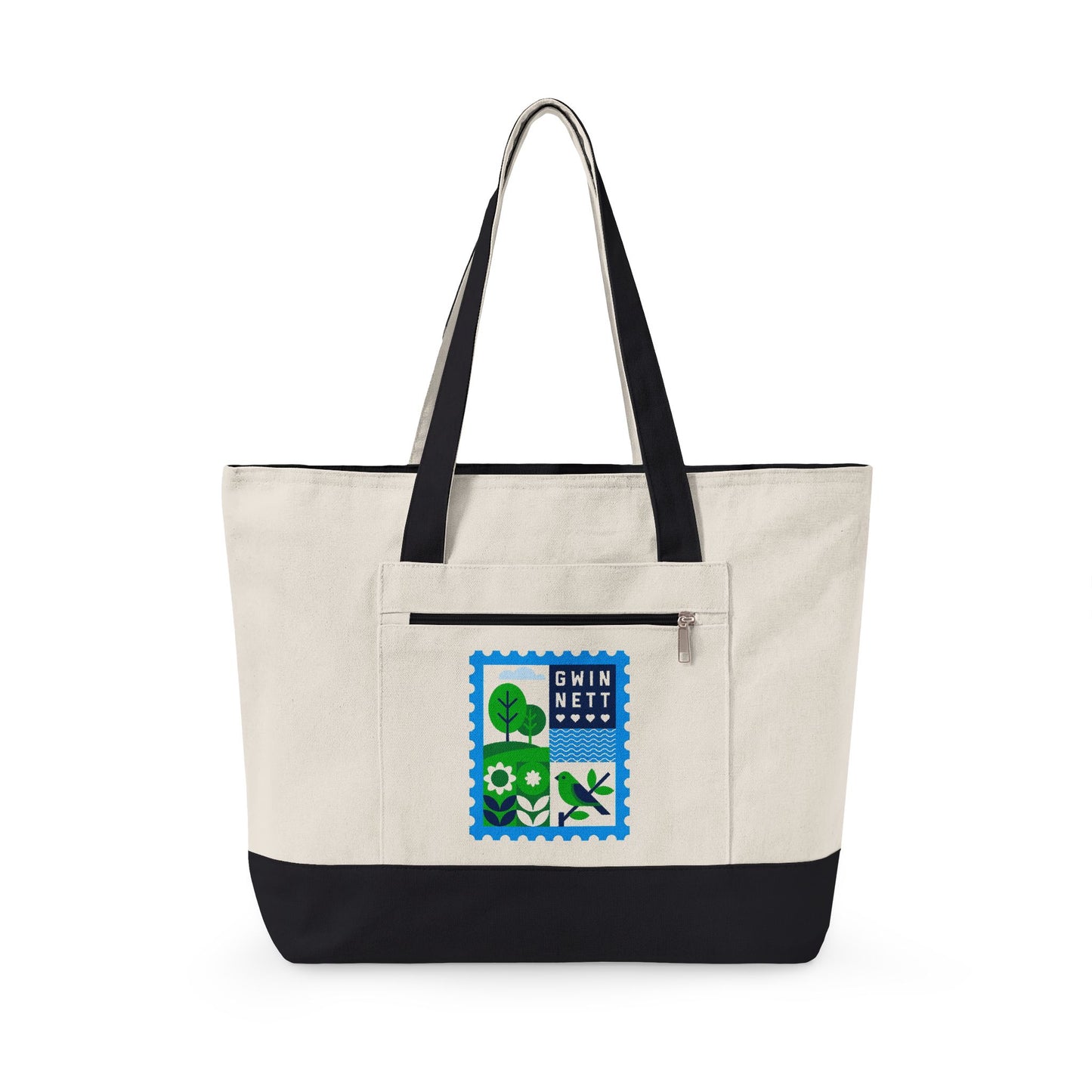 Life is Good OTP Zippered Canvas Tote