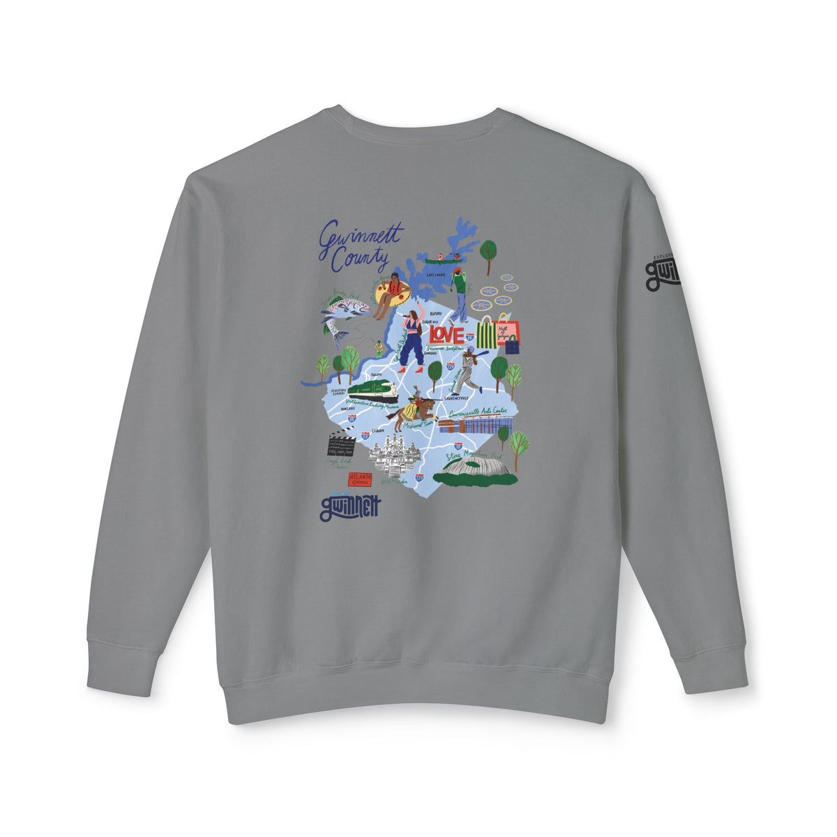 Gwinnett County Unisex Lightweight Crewneck Sweatshirt