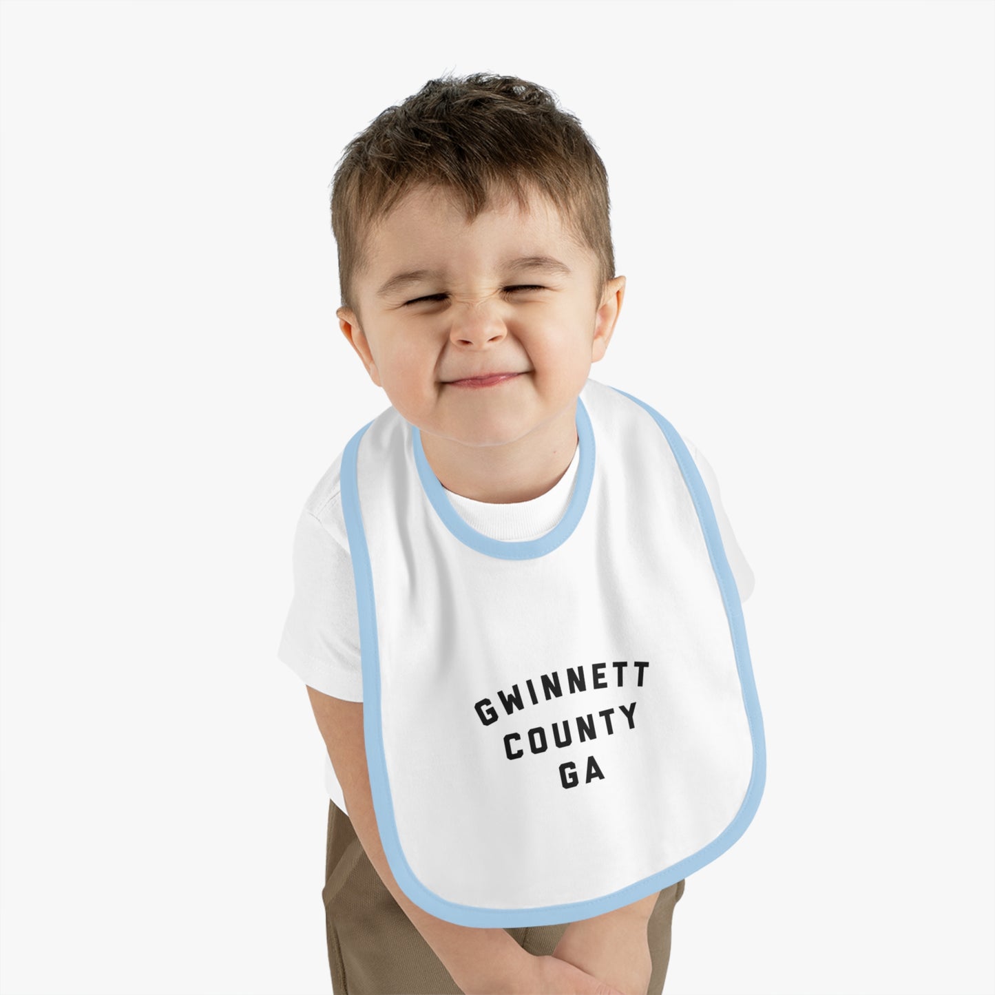 Gwinnett Baby Bib with Contrast Trim