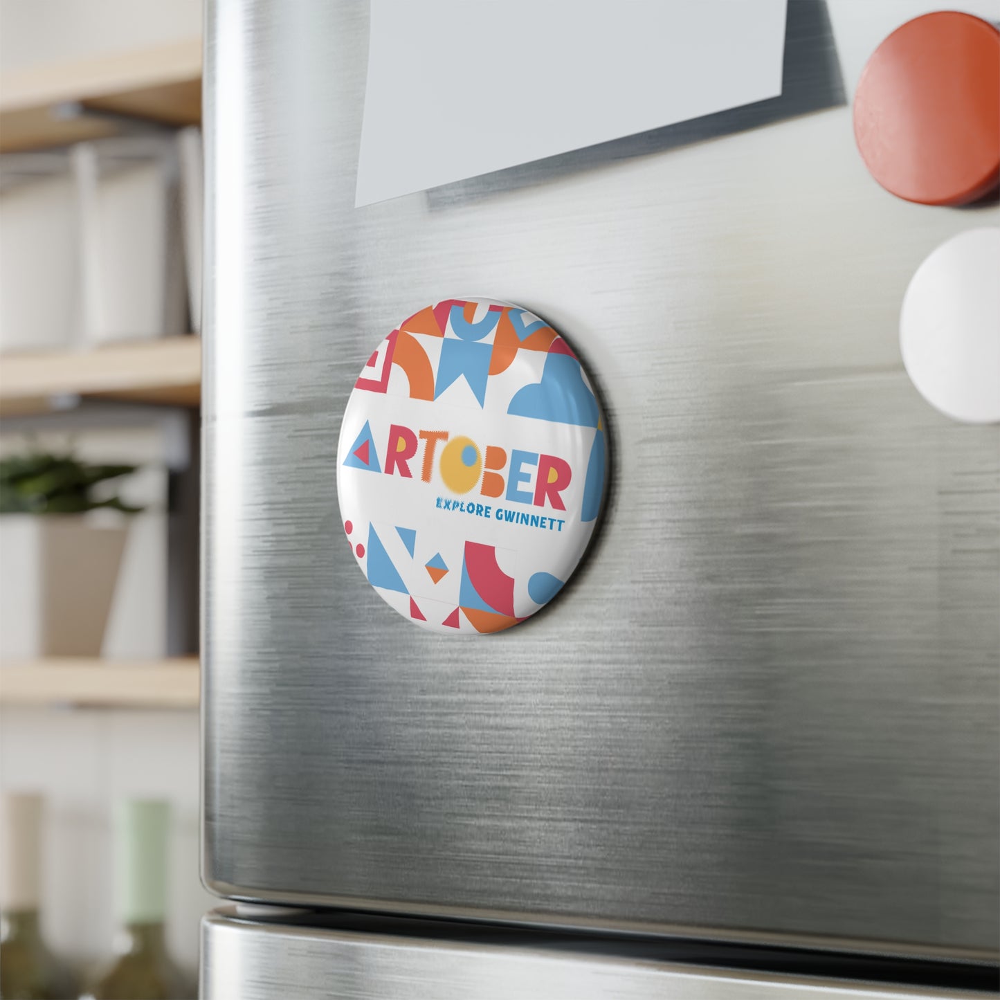 Colorful Artober Button Magnet