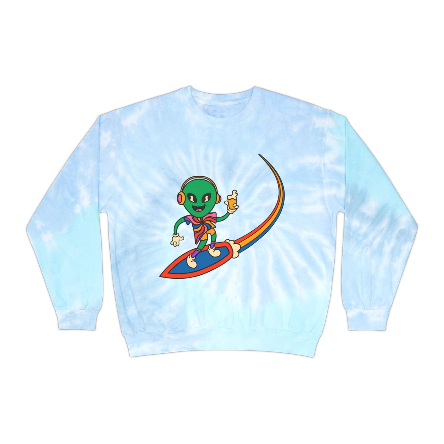Youth Unisex Colorful Alien Tie-Dye Sweatshirt