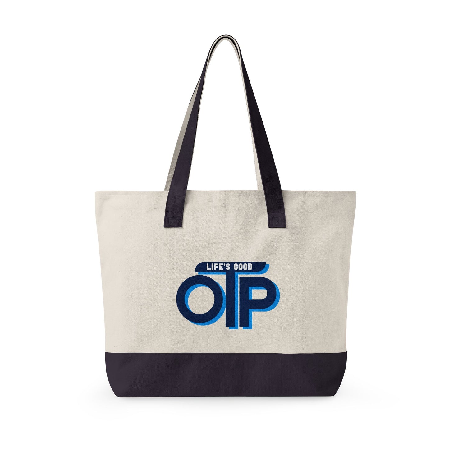 Life is Good OTP Zippered Canvas Tote
