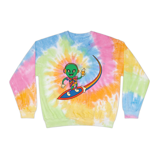 Youth Unisex Colorful Alien Tie-Dye Sweatshirt