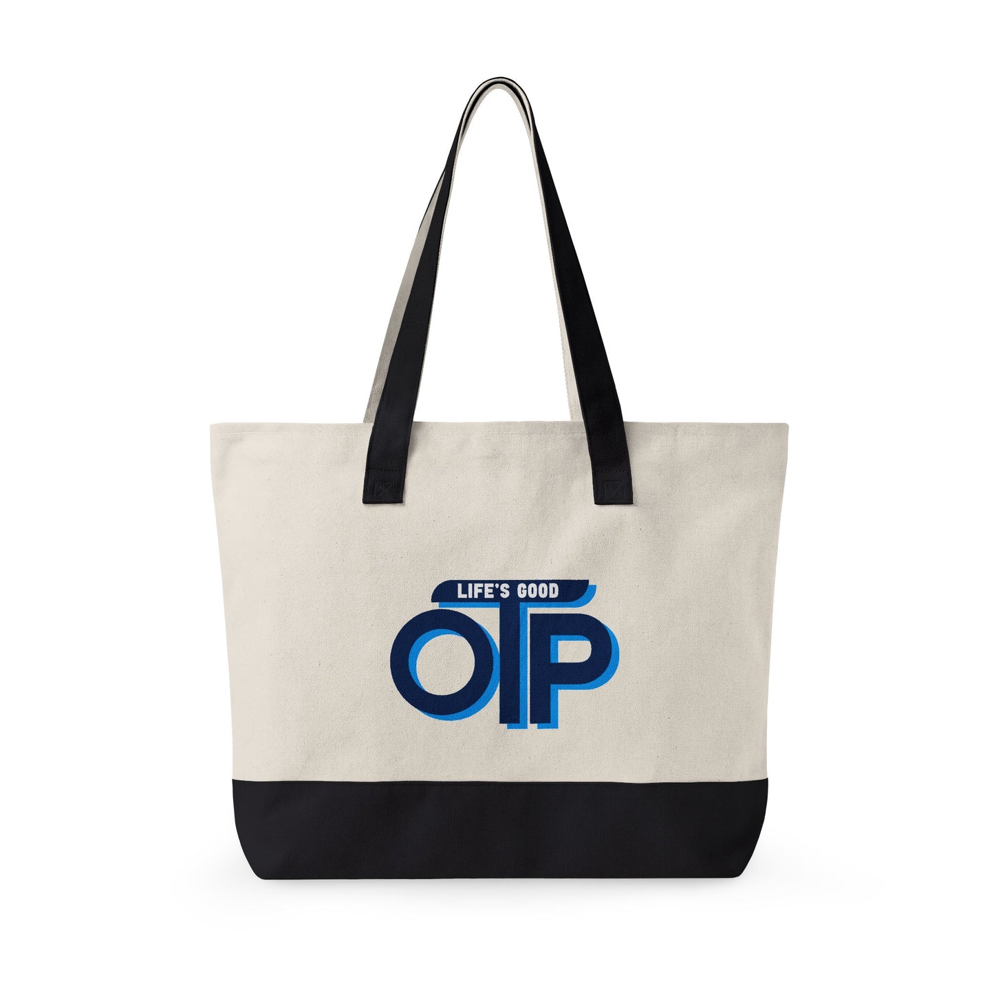 Life is Good OTP Zippered Canvas Tote