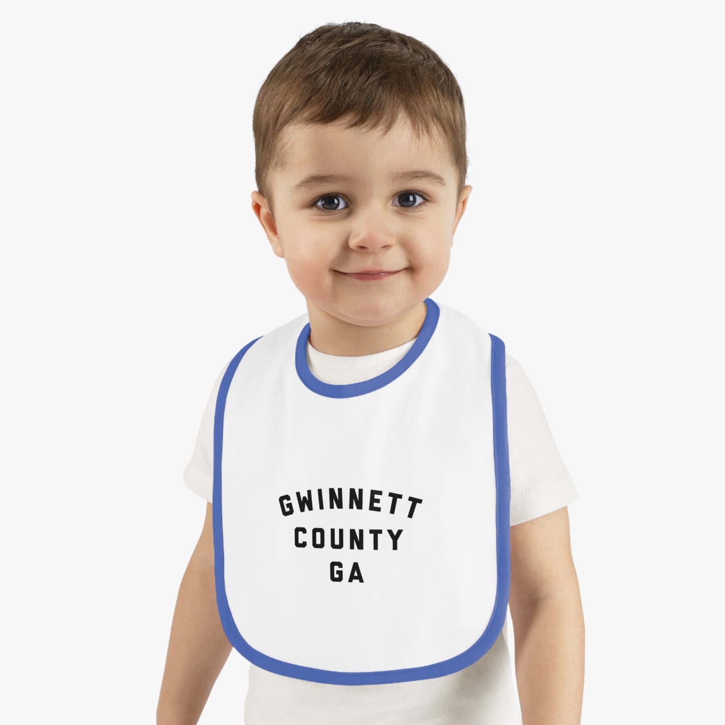 Gwinnett Baby Bib with Contrast Trim