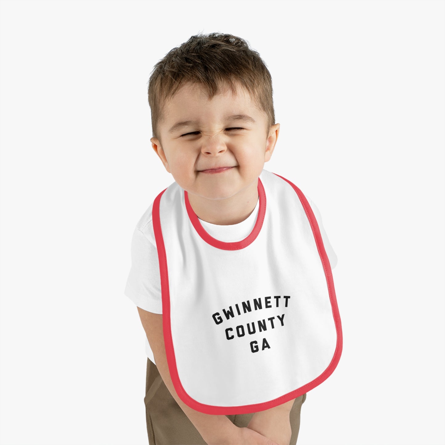 Gwinnett Baby Bib with Contrast Trim